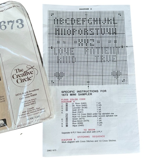 VTG Needlecraft Sampler The Creative Circle #1673 Love is Patient Completed 5x5 - Picture 2 of 5